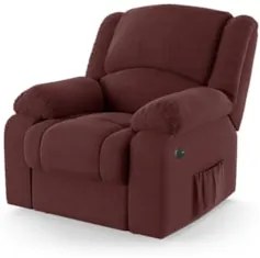 Poltrona do Papai Reclinável Pietra Power Touch Massagem FH9 Veludo Vi