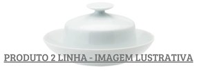 Manteigueira Redonda 12Cm Porcelana Schmidt - Mod. Brasilia 2° Linha