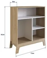 Estante Infantil com 4 Nichos Organizadores 71cm Favo de Mel 007 Itapu