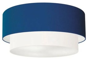 Plafon Para Dormitório Cilíndrico SD-3017 Cúpula Cor Azul Marinho Branco