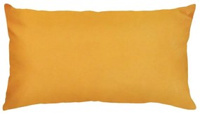 Capa de Almofada Suede Suprema em Tons Amarelo e Laranja - Lisa Amarela - 60x30cm