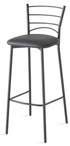 Banqueta Mint Assento Courino Preta 77 cm (ALT) - 55798 Sun House