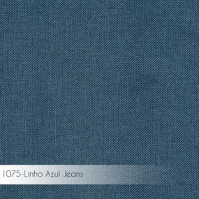 Poltrona Decorativa Pés Palito Mel Antinori Linho Azul Jeans G17 - Gran Belo