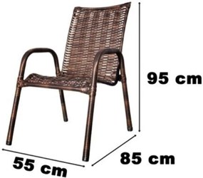 Kit C/ 2 Cadeiras De Junco(Baixa) – JM Metalúrgica