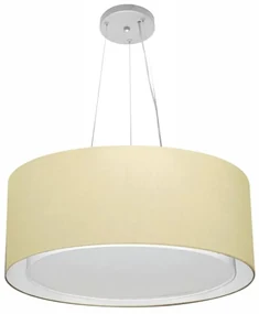 Pendente Cilíndrico Bege MJ-4124 Para Mesa de Jantar e Estar