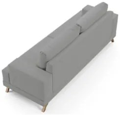 Sofá 3 Lugares 180cm Living Pés Curvos Santi D05 Suede Cinza - Mpozena