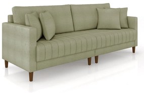 Sofá 2 Lugares Living 156cm Pés Madeira Cléo Bouclê K01 - D'Rossi - Verde