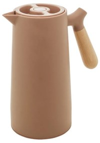 Garrafa Térmica Plástico Com Cabo Madeira Nórdica Nude 1 Litro 28857 Bon Gourmet