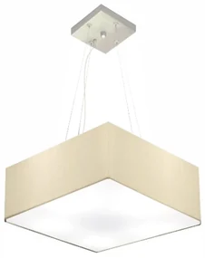 Lustre Pendente Quadrado Bege MJ-4194 Para Mesa de Jantar e Estar