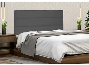 Cabeceira Painel La Italiana Para Cama Box Solteiro 90 cm Suede - D'Rossi - Cinza