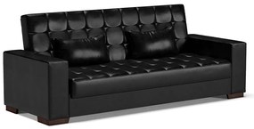 Sofá Cama Casal 3 Lugares 210cm Lisboa Corano  D03 - D'Rossi - Preto