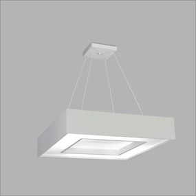 Pendente Quadrado Cherry 4L E27 38X38X12Cm | Usina 4541/38 (BT - Branco Texturizado)