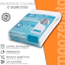 Protetor de Colchão Solteiro Impermeável O Silencioso Branco - Fibrasc