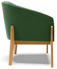 Poltrona Stella Suede Base Madeira Castanho - D'Rossi - Verde