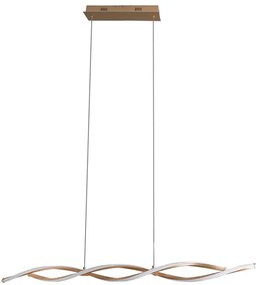 Pendente Led Metal Silicone Dourado 30w 3000k Flow