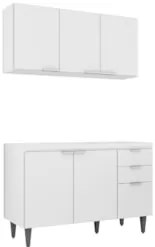 Armário de Cozinha CP01 Para Pia 120cm Pérola Z34 Branco - Mpozenat