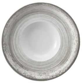 Prato Risoto 21Cm Porcelana Schmidt - Dec. Esfera Cinza 2416