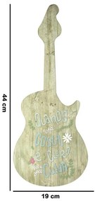 Placa de MDF Decorativa ''Guitarra'' 19x44 cm - D'Rossi
