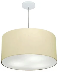 Pendente Cilíndrico Bege MJ-4220 Para Mesa de Jantar e Estar