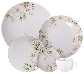 Aparelho de Jantar Tramontina Magnólia em Porcelana Decorada 20 Peças