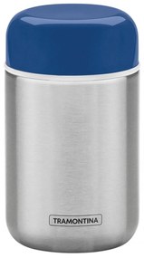 Pote Térmico Tramontina em Aço Inox com Tampa Azul 8,8 cm 400 ml -  Tramontina
