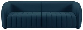 Sofá Decorativo Sala de Estar 292cm Adam 4 Lugares Veludo Azul Marinho G45 - Gran Belo