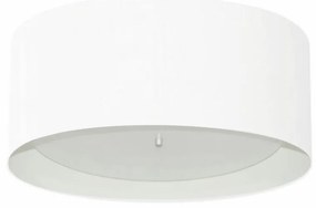 Plafon Cilíndrico Md-3161 Cúpula em Duplo Tecido 50x25cm Branco - Bivolt