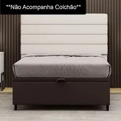 Base para Cama Box Baú Casal 138x188cm Hit I02 Corano Marrom - Mpozena