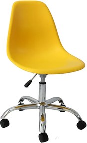 Cadeira de Escritório Eames Eiffel Giratória - Amarelo
