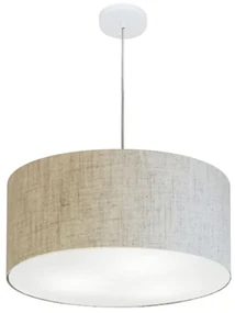 Pendente Cilíndrico Rustico Bege MJ-4049 Para Mesa de Jantar e Estar