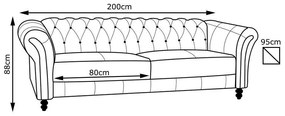 Sofá 3 Lugares Maggiore 200cm Couro Conhaque G58 - Gran Belo