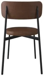 Cadeira de Jantar Estofada Kit 8 Nyka M25 Sintético Marrom - Mpozenato
