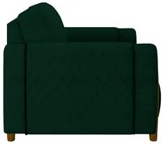 Poltrona Decorativa para Sala de Estar 98cm Amaranto M22 Veludo Verde