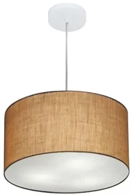 Pendente Cilíndrico Palha MJ-4244 Para Mesa de Jantar e Estar
