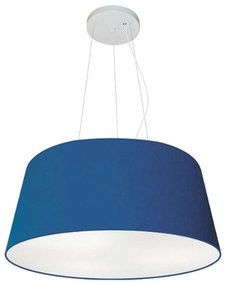 Lustre Pendente Cone Md-4048 Cúpula em Tecido 21/50x40cm Azul Marinho - Bivolt