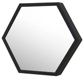 Espelho Hexagonal Decorativo Aluminio Jules - PRETO