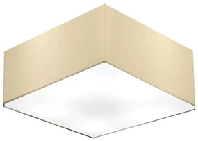 Plafon Quadrado Md-3012 Cúpula em Tecido 21/50x50cm Algodão Crú - Bivolt